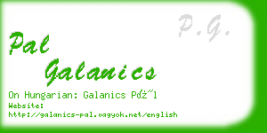 pal galanics business card